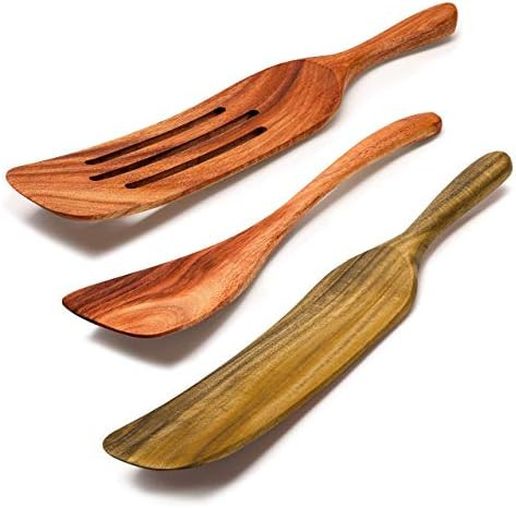 Handmade Acacia Wood Spurtle 3-Piece Set Smarter Cooking, Easier Stirring .No Food Stuck In The C... | Amazon (US)