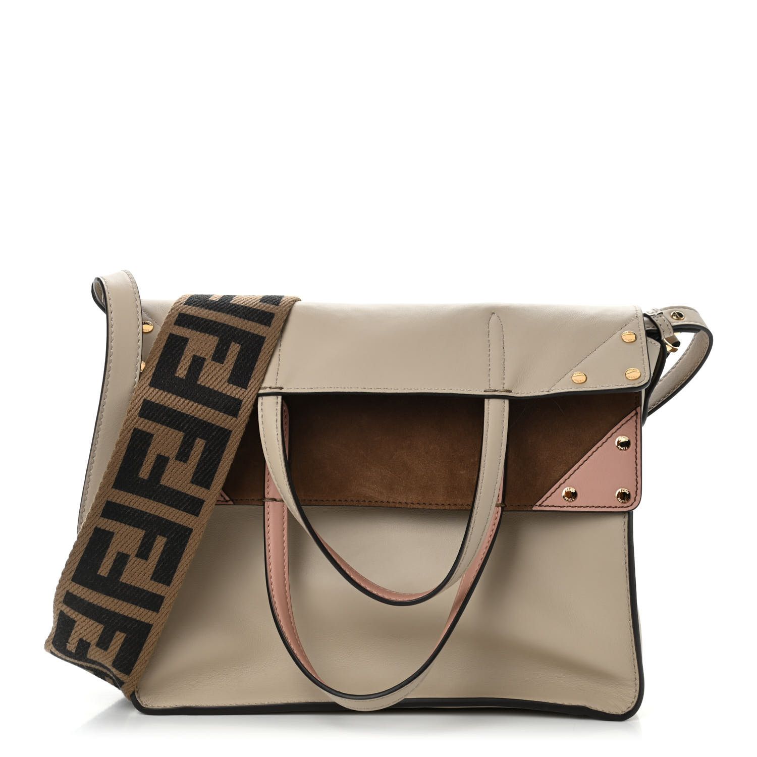 FENDI

Vitello Grace Suede Large Flip Tote Marrone Rosa Bourbon | Fashionphile