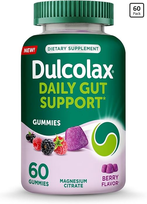 Dulcolax Daily Gut Support Gummies, Magnesium Formula, Stimulant-Free, Berry Flavor, 60 Count | Amazon (US)