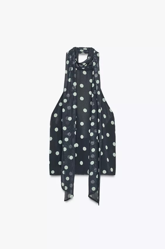 POLKA DOT HALTER TOP | Zara UK