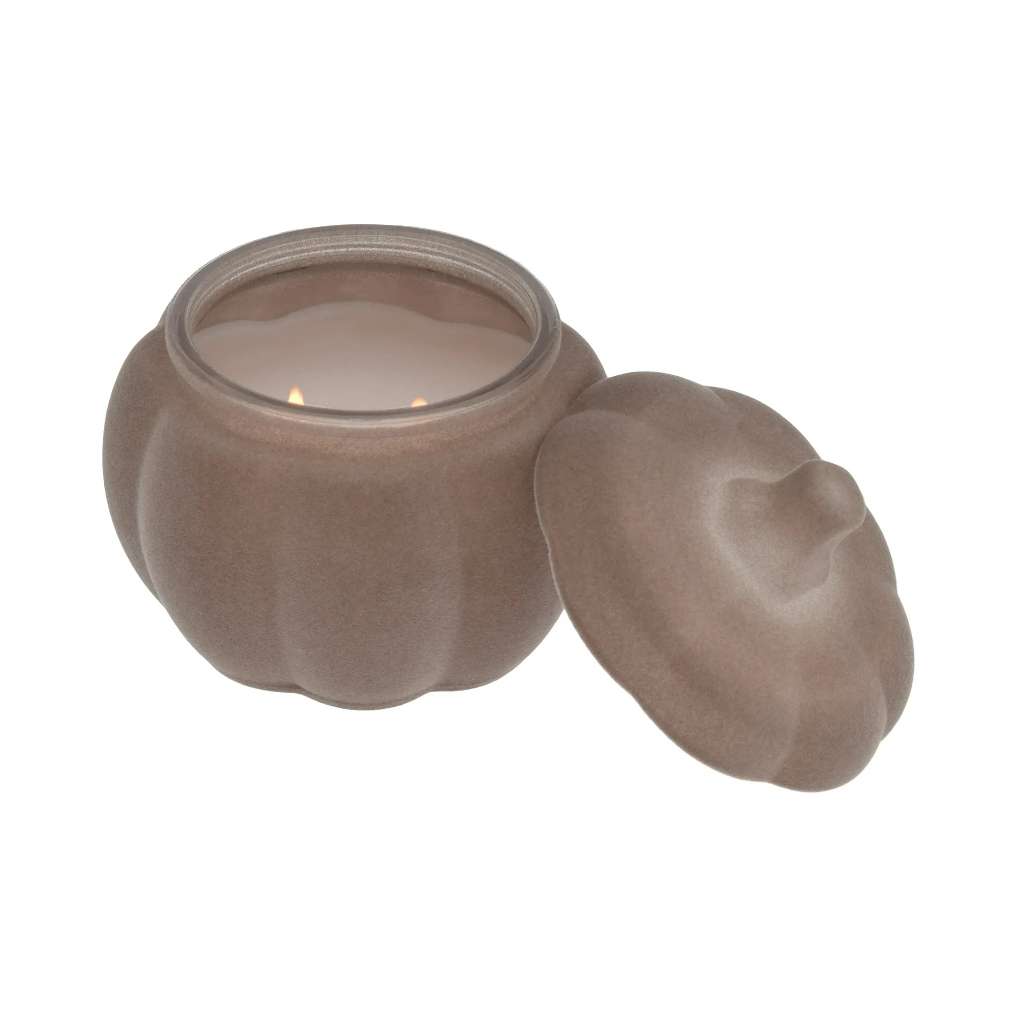 Better Homes & Gardens Pumpkin Snickerdoodle Swirl Scented 2-Wick 10oz (284.3 g) Medium Flocked P... | Walmart (US)