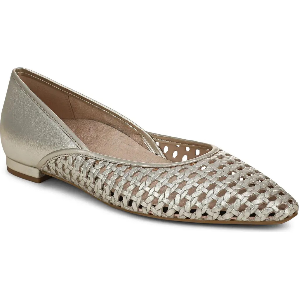 Vionic Gracia Woven Flat in Gold at Nordstrom, Size 8.5 | Nordstrom