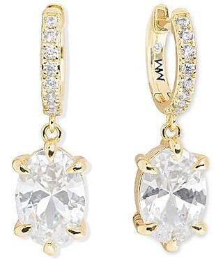Melinda Maria She's On Point Huggie Hoop Drop Earrings - Gold | Dillard's