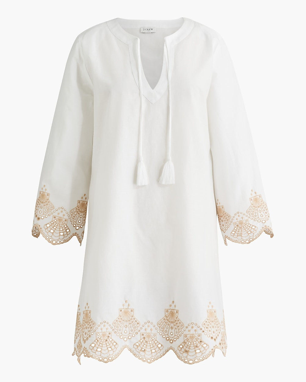 Beach tunic with seashell eyelet trim | J.Crew Factory