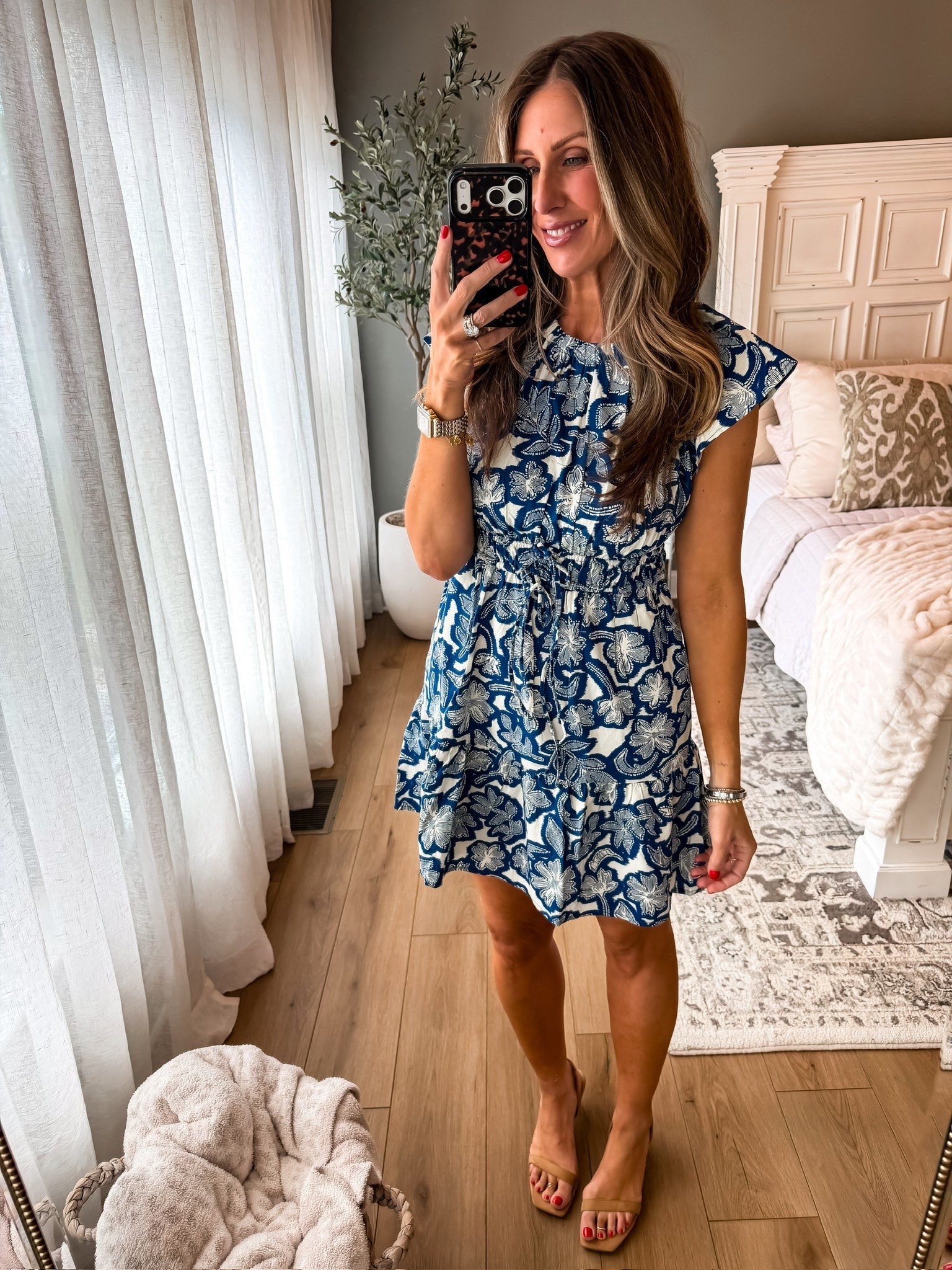 This blue floral dress is giving effortless summer style 💙 the lightweight fit, flattering cinched waist, and pretty print make it such an easy throw on dress for vacations, brunch, church, or summer events. One of those pieces that looks polished without even trying

blue floral dress, summer outfit, casual chic style, vacation dress, brunch outfit, lightweight dress, feminine fashion, everyday dress, resort wear, affordable fashion, mini dress outfit, summer style inspiration, themominstyle

#LTKMothersDay #LTKSeasonal #LTKOver40