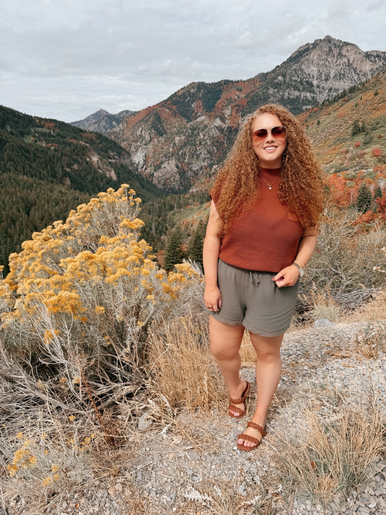 Easy fall transition style 🍂☀️ this short sleeve sweater + linen shorts combo was perfect for our Park City trip and still so wearable as temps start to shift! 🤎 short sleeve sweater | Amazon short sleeve sweater | Amazon sweater | shorts | green shorts | Amazon shorts | Amazon green shorts | wide leg shorts | Amazon wide leg shorts | sandals | Amazon sandals | braided sandals | Amazon braided sandals | travel | travel outfit | Amazon travel outfit | Amazon travel look | Amazon finds | Amazon fashion | Amazon look | Amazon outfit | Amazon must haves | fall  |fall  fashion | fall look | fall outfit | Amazon fall outfit | fall transition outfit | Park City outfit | fall trip outfits | what to wear in Park City | Park City fall fashion | fall vacation outfits | fall travel style | short sleeve sweater outfit | linen shorts outfit | fall outfit inspo | fall neutral outfit | casual fall outfit | mountain town fall style | Park City travel outfit | fall fashion 2025 | fall outfit ideas | cozy chic fall style | autumn transition looks | effortless fall outfit | western mountain fall fashion

#LTKMidsize #LTKFallSale #LTKSaleAlert