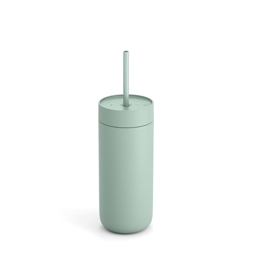 Fellow 20 oz Carter Cold Tumbler – Spill-Resistant Straw Lid, Stainless Steel Vacuum-Insulated Cup with Ceramic Interior and Reusable Straw for Cold Drinks, Fits Cup Holders, Dishwasher Safe,Mint Chip | Amazon (US)