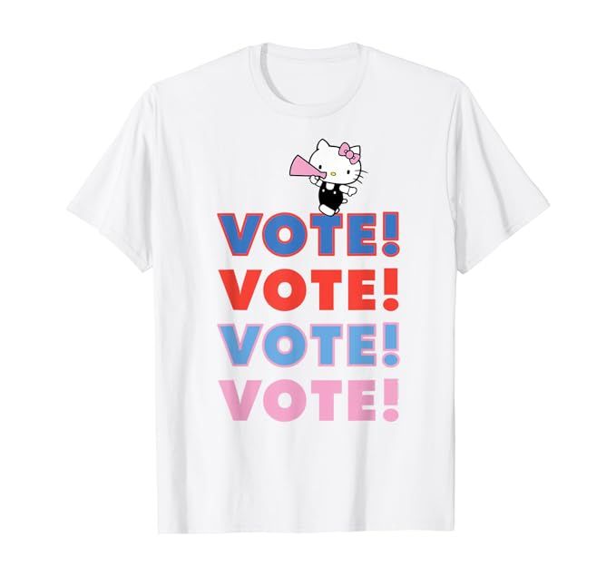Hello Kitty Vote Cheer Rally T-Shirt | Amazon (US)