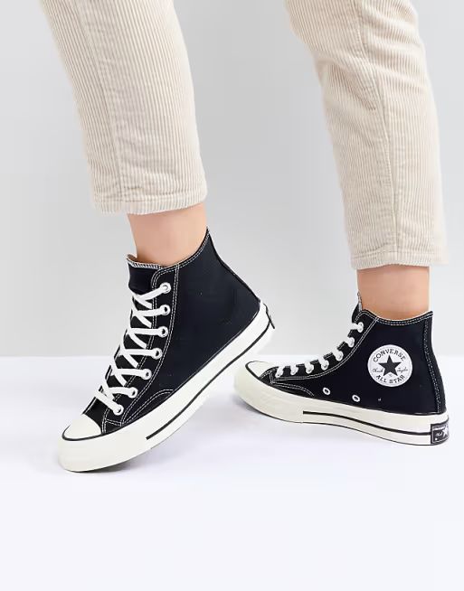 Converse Chuck 70 Hi canvas sneakers in black | ASOS (Global)