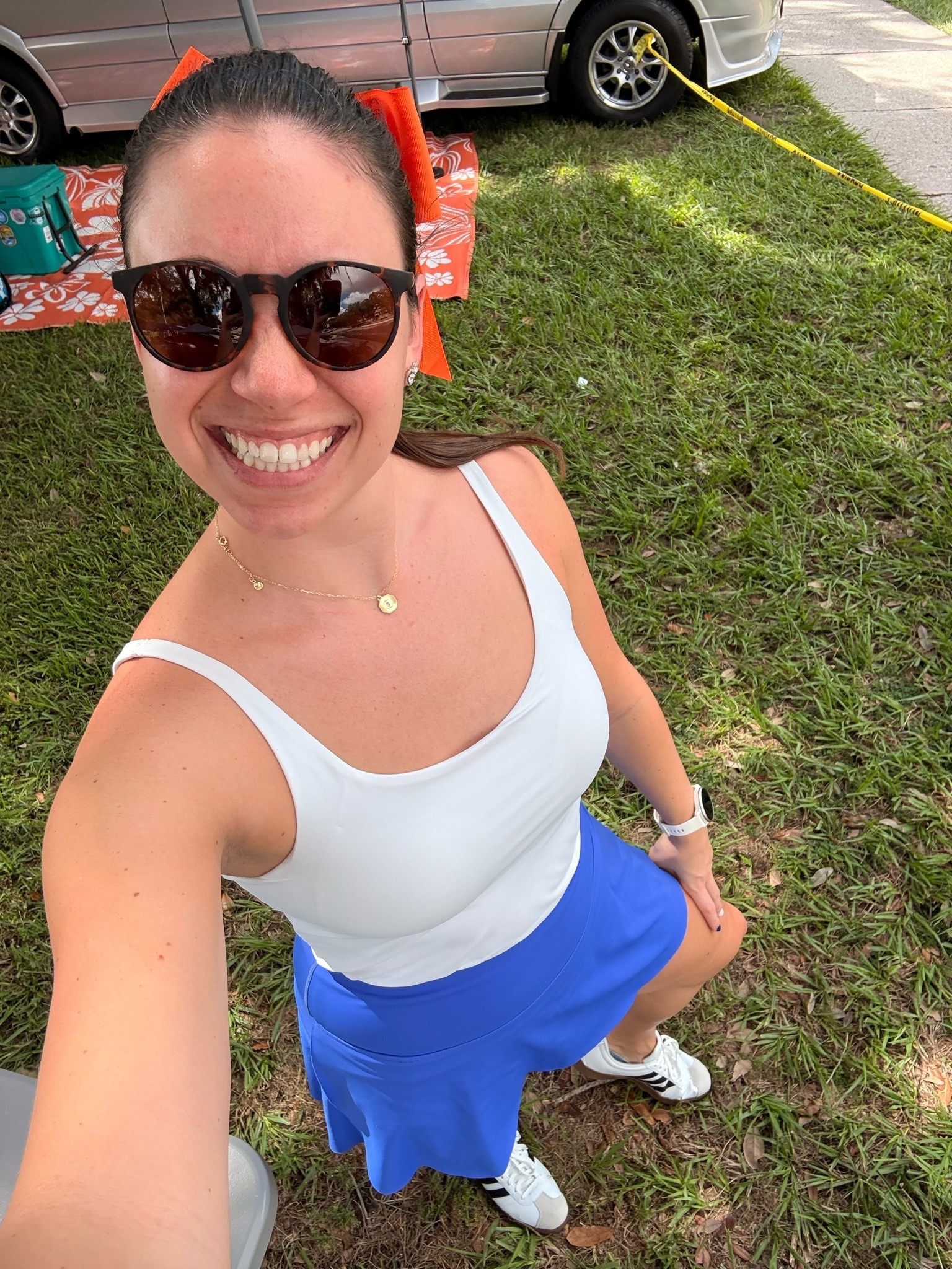 Tailgate ready in @Halara, @adidas, @UNIQLO, Amazon and Goodr! Everything fits true to size!

#LTKSeasonal #LTKootd #LTKActive