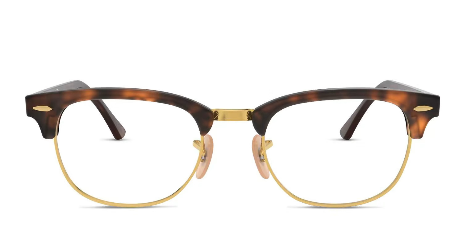 Ray-Ban RX5154 Clubmaster Tortoise/Gold Prescription Eyeglasses | GlassesUSA