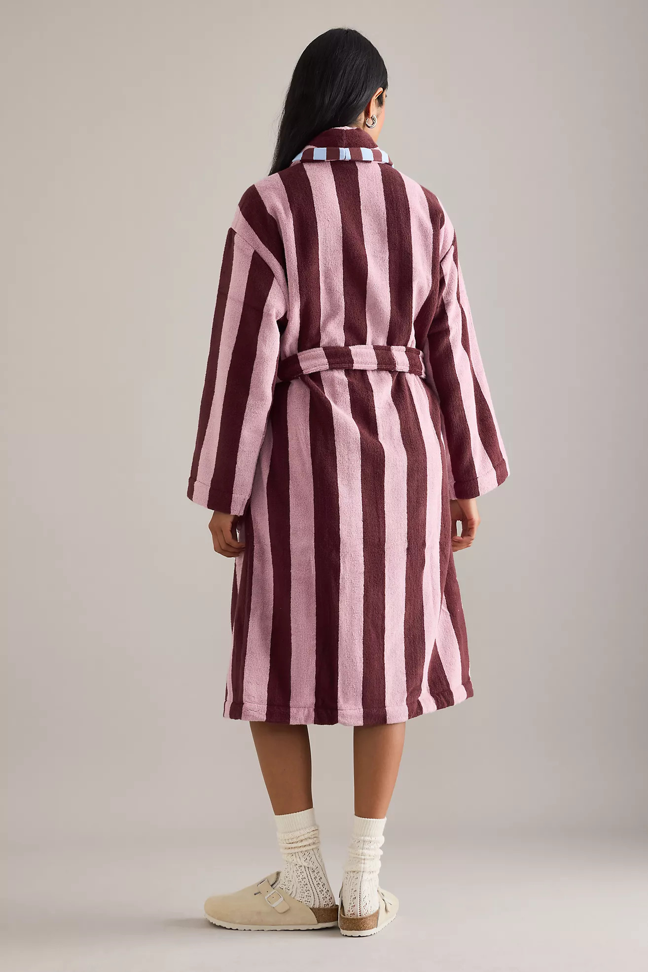 TBCo Pink Stripe Cotton Robe | Anthropologie (UK)