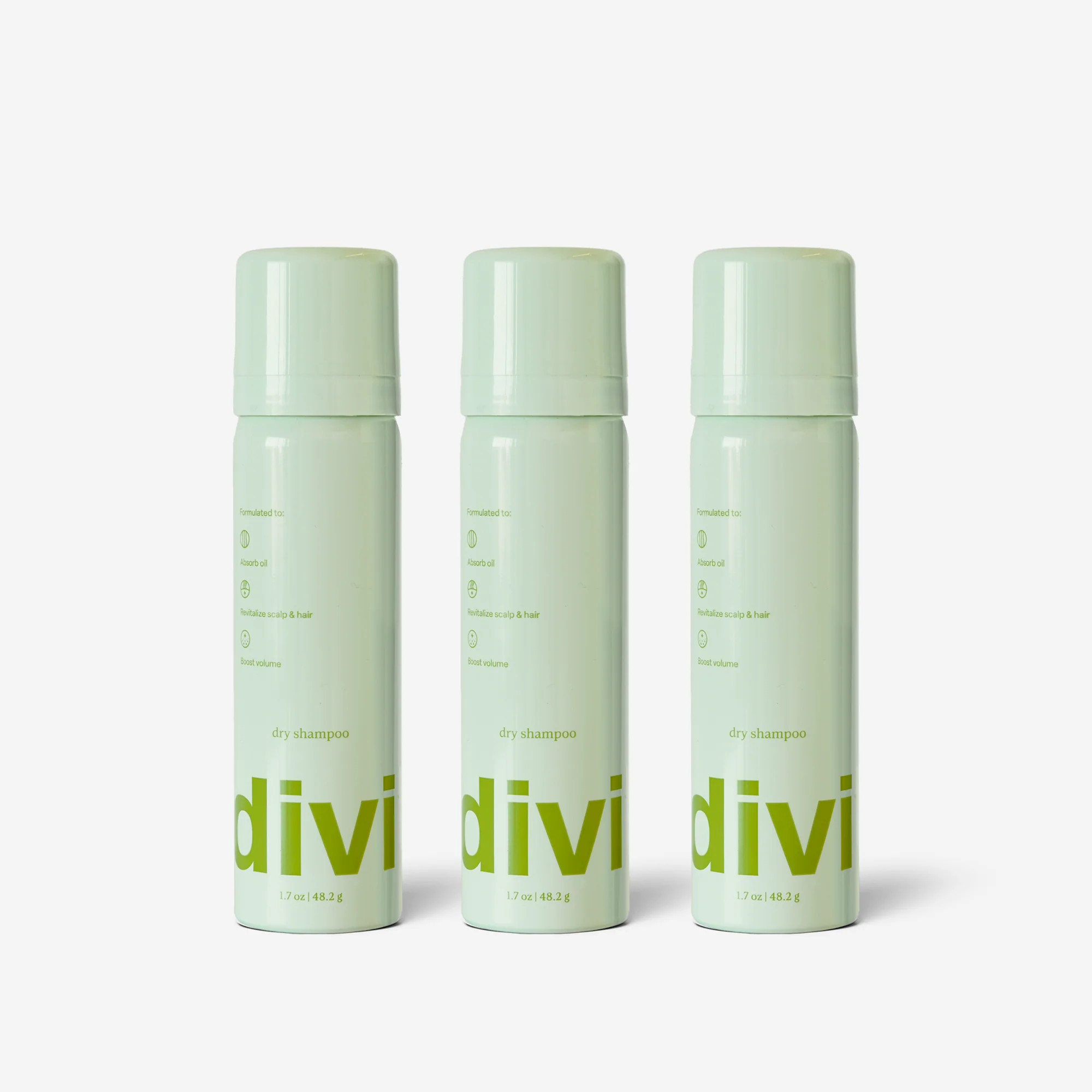 Divi's Clean, Travel-Sized Dry Shampoo Trio | Made For Reviving Hair Between Washes | Divi Official