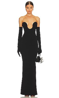 MISCREANTS Jessica Dress With Gloves in Black from Revolve.com | Revolve Clothing (Global)