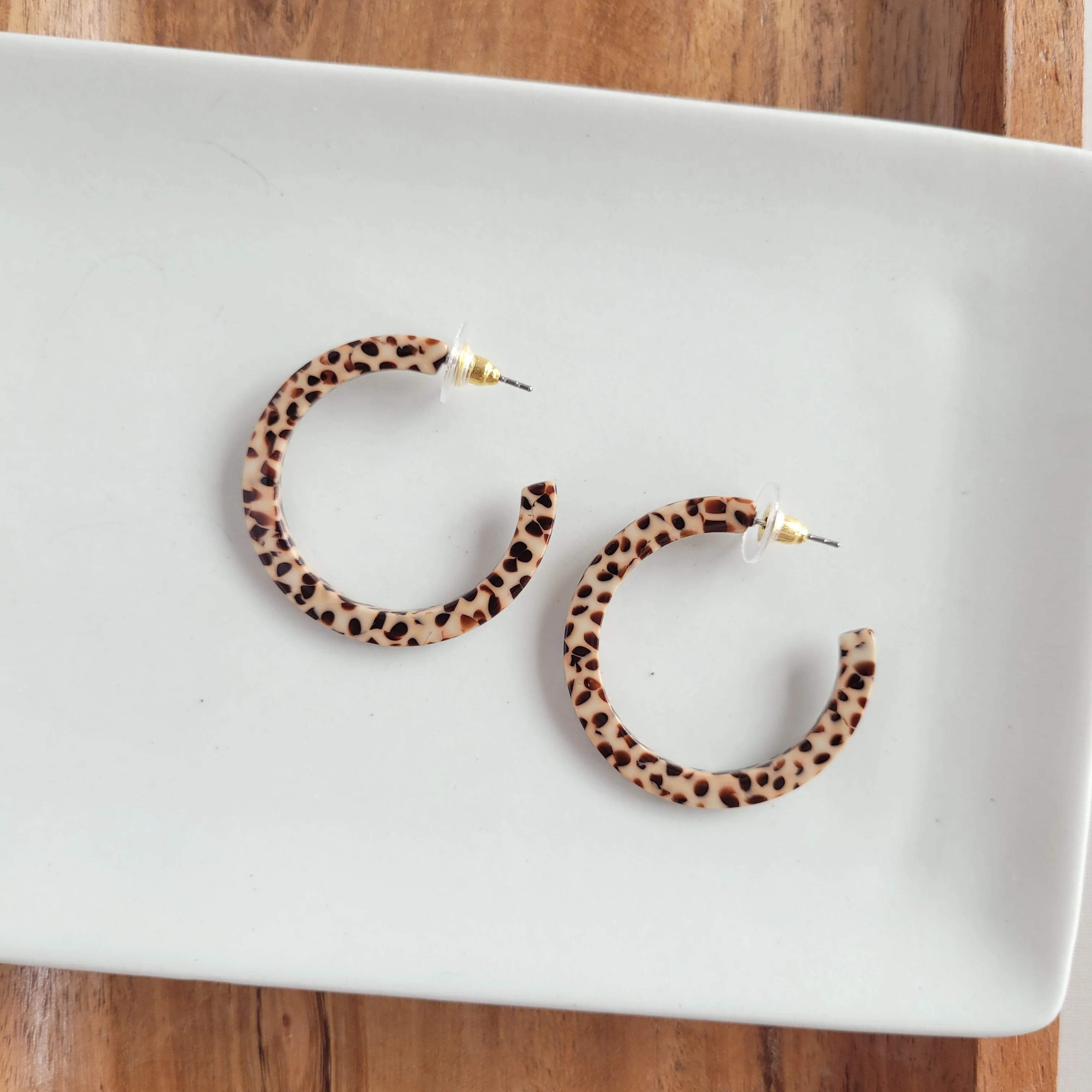 Camy Hoops - Brown Dot | Spiffy & Splendid