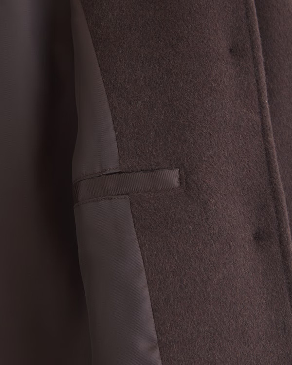 Short Wool-Blend Coat | Abercrombie & Fitch (UK)