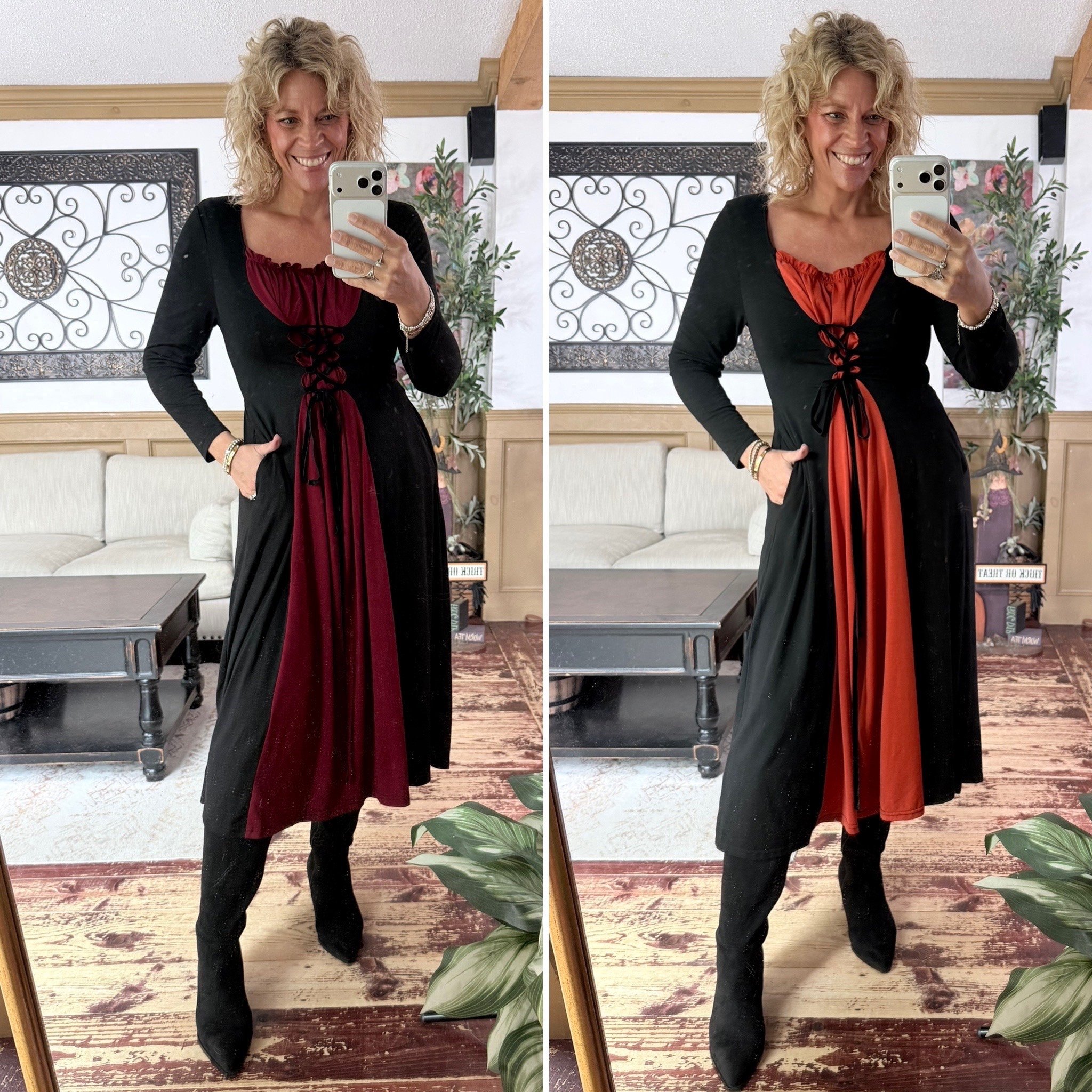 Perfect dresses for a Halloween costume (think witch 🧙 or vampire 🧛‍♀️). Wearing size 10.

#LTKSeasonal #LTKOver40 #LTKMidsize