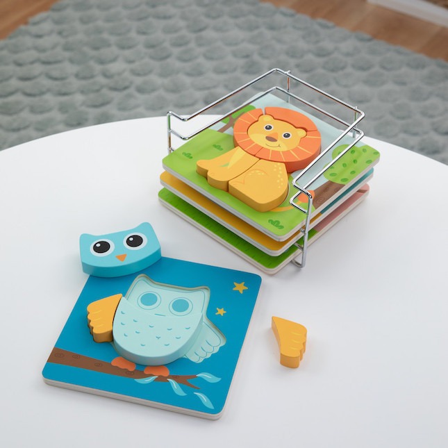 My First Easy Grasp Puzzle Set of Four: Animals - Best for Ages 1 to 2 | Fat Brain Toys