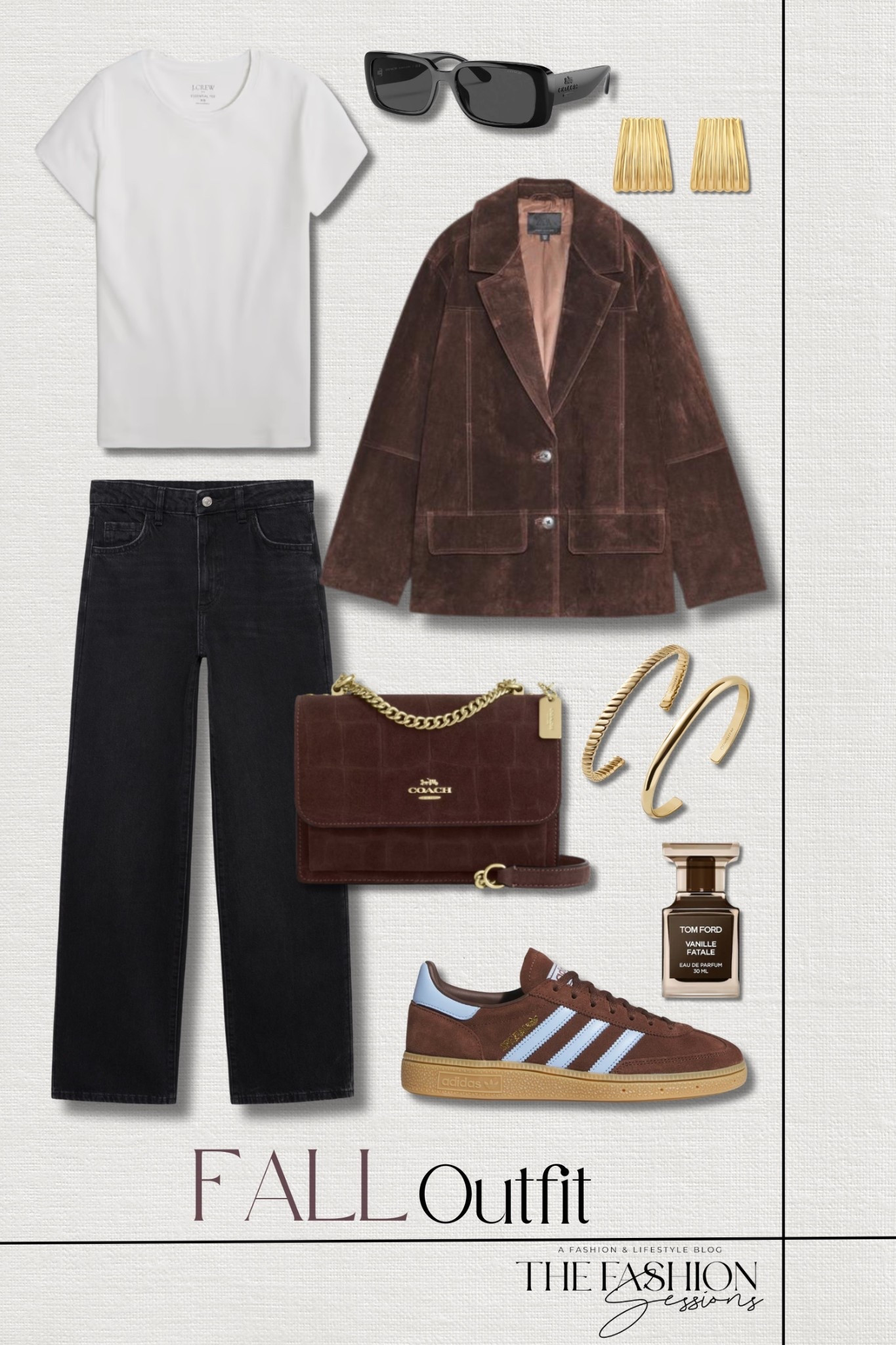 Fall Outfit Idea: Brown Suede.
oversized suede jacket | wide leg jeans | white t-shirt | Adidas Handball Spezial Shoes | Coach Mini Klare Crossbody Bag | Tom Ford Vanille Fatale | fall outfit | elevated casual 

#LTKFindsUnder100 #LTKStyleTip #LTKSeasonal