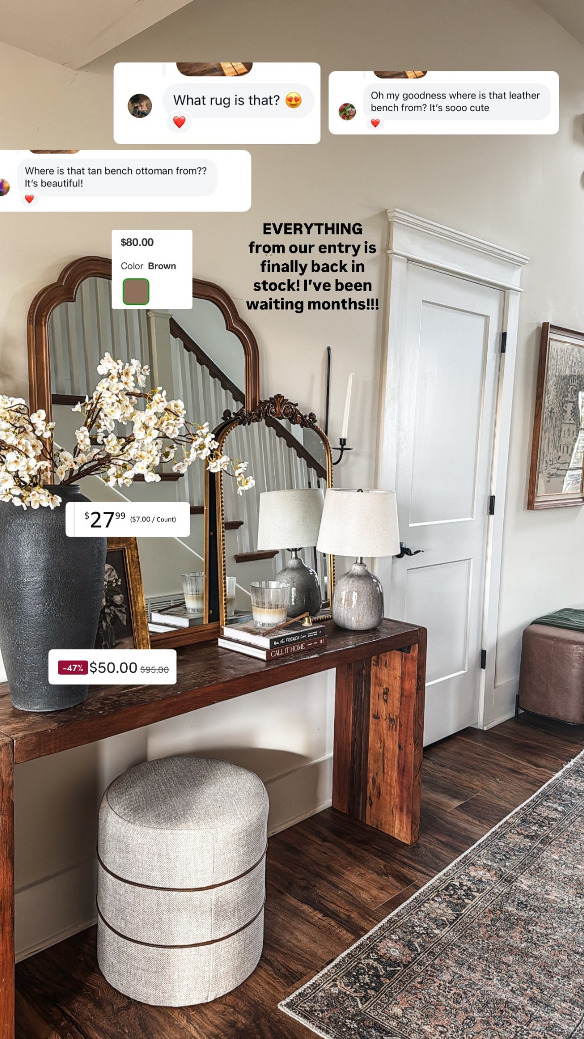 Spring entry way affordable home decorr

#LTKHome #LTKFindsUnder100