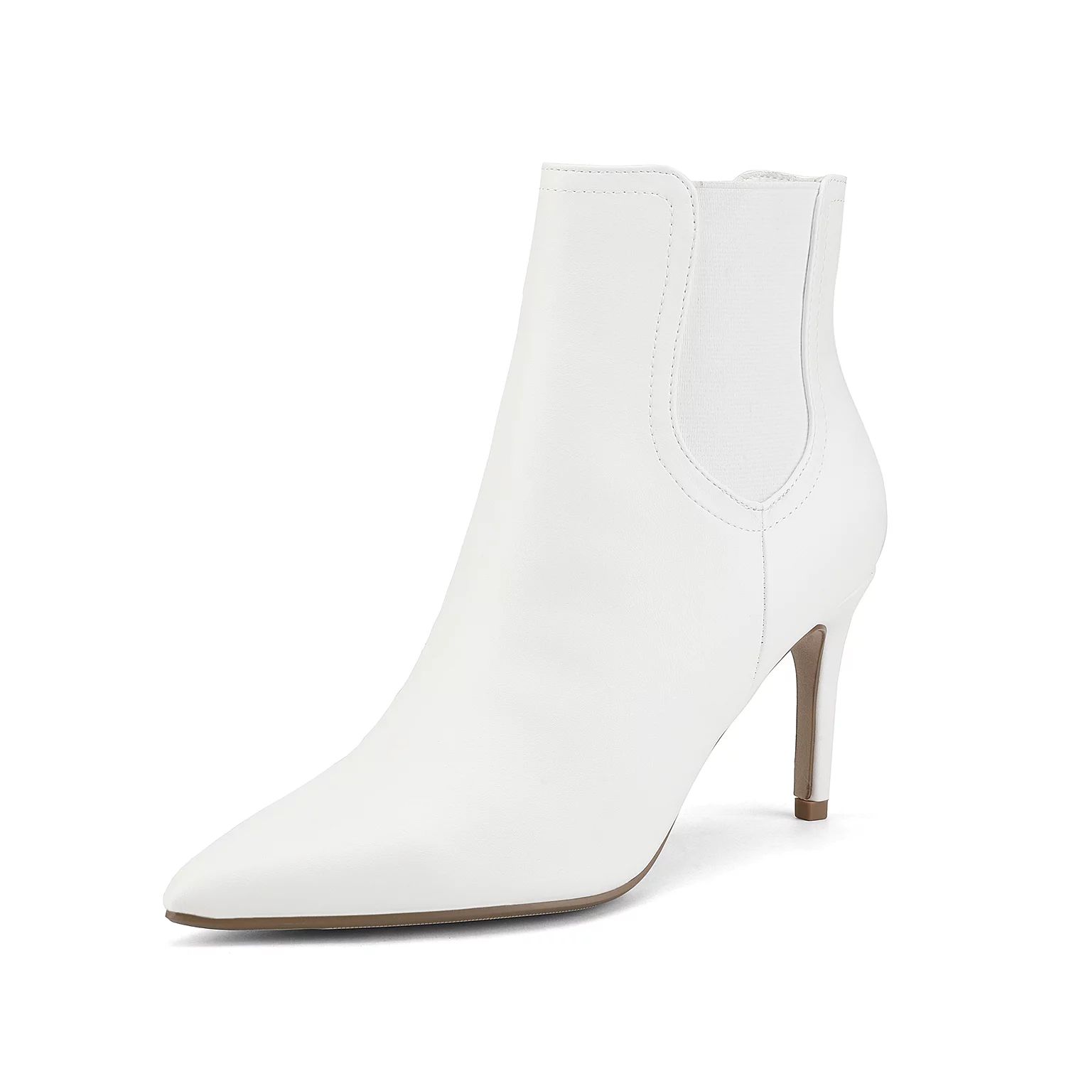 Dream Pairs Women's Fashion Stilettos High Heel Pointed Toe Ankle Boots KIZZY-1 WHITE/PU Size 8 | Walmart (US)