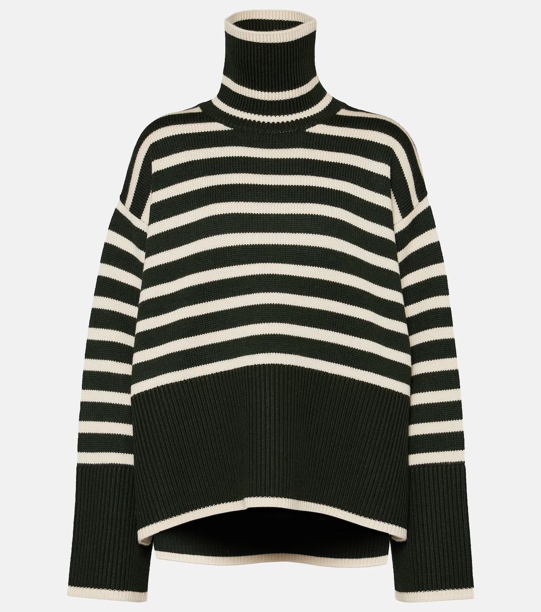 Striped wool and cotton turtleneck sweater | Mytheresa (INTL)