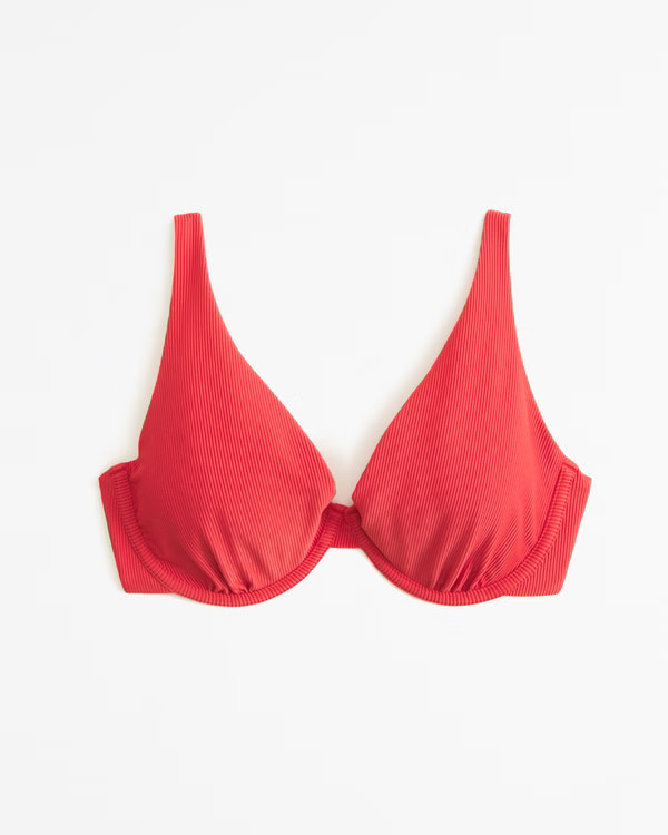 Women's Curve Love High Apex Underwire Bikini Top | Women's Swimwear | Abercrombie.com | Abercrombie & Fitch (US)