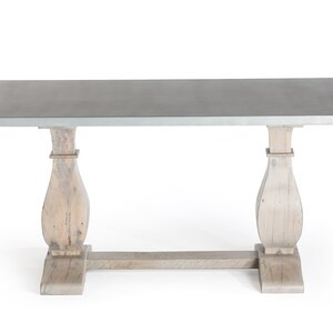 DUTCH TRESTLE Zinc Top Dining Table  Custom Farmhouse Table - Etsy | Etsy (US)