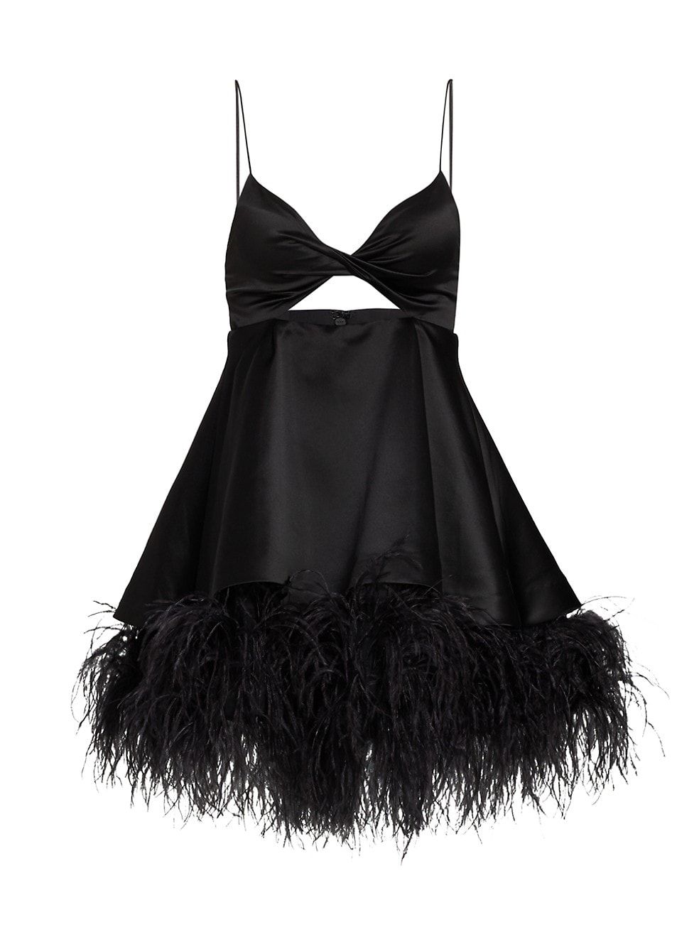 Alice + Olivia Necole Feather-Embellished Minidress | Saks Fifth Avenue