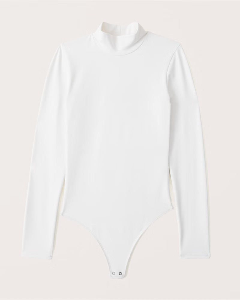 Women's Long-Sleeve Seamless Fabric Mockneck Bodysuit | Women's Tops | Abercrombie.com | Abercrombie & Fitch (US)