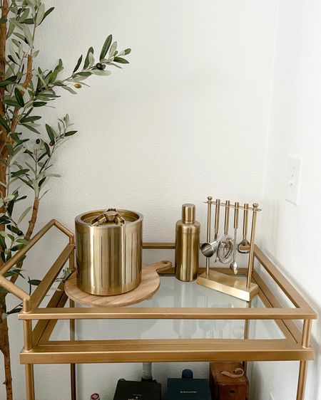 gold bar cart accessories, gold ice buckett

#LTKfindsunder100 #LTKSeasonal #LTKhome