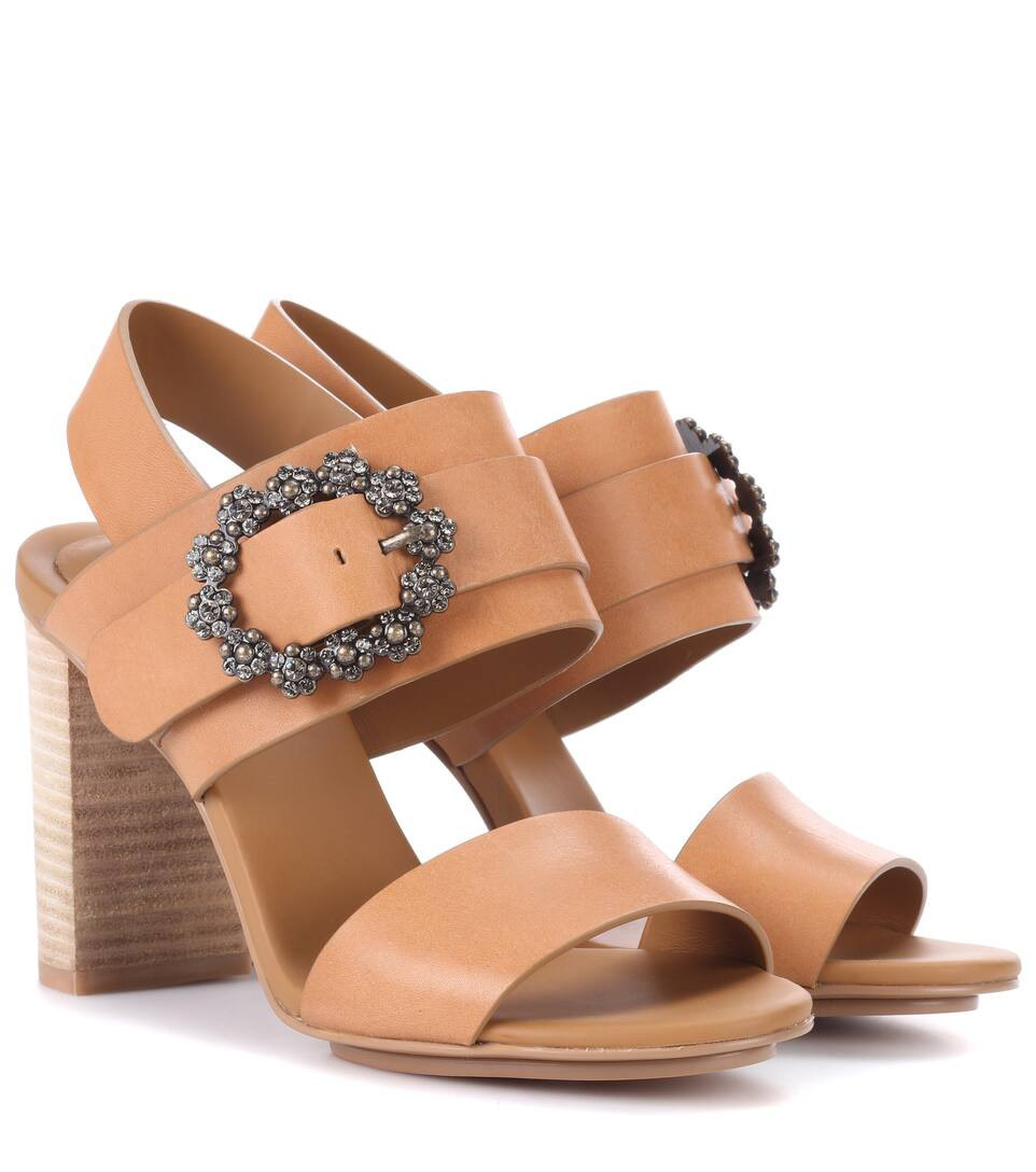Embellished leather sandals | Mytheresa (US/CA)