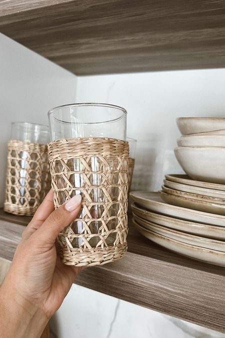 These seagrass cups are back in stock in tall and short glass sizes. They’re my favorite kitchen shelf decor must have 🤎

#homedecor #kitchendecor #kitchen #seagrass #seagrasscups #wovencups #kitchenshelfdecor #potterybarn #cups #summerdecor 

#LTKFindsUnder50 #LTKSeasonal #LTKHome