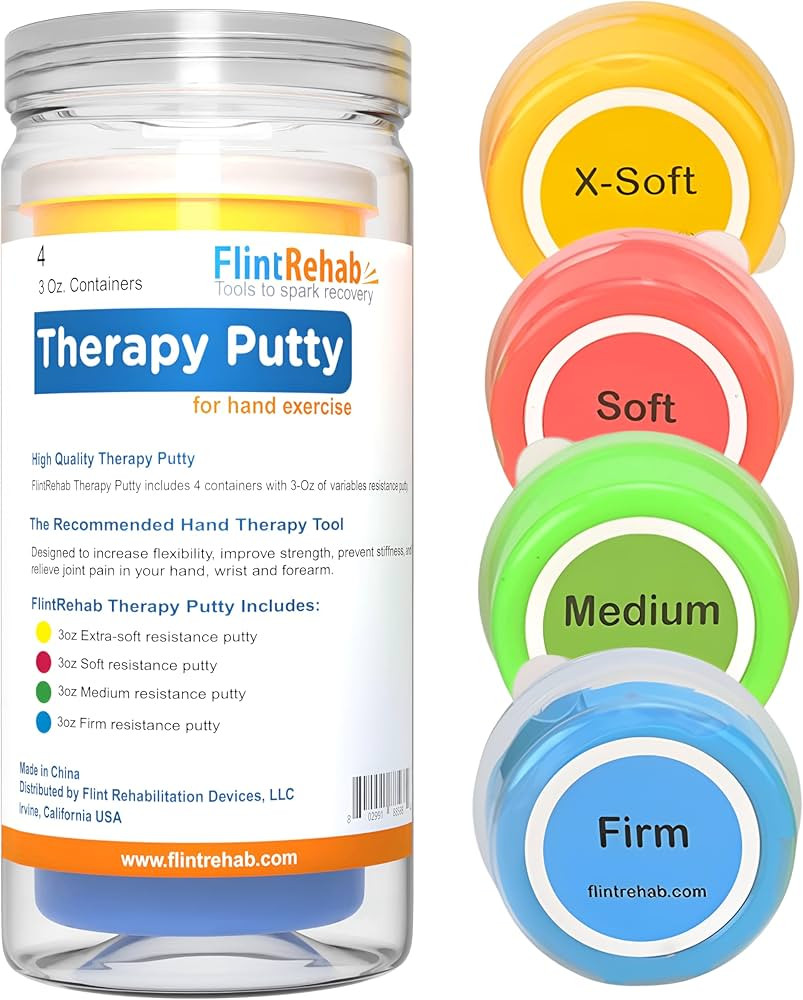 FlintRehab Therapy Putty for Kids & Adults (4 Pack, 3 Oz Each) - Putty for Hand Therapy, Fidgetin... | Amazon (US)