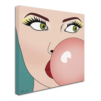 'Foto Bubble Gum' Graphic Art Print on Wrapped Canvas | Wayfair North America