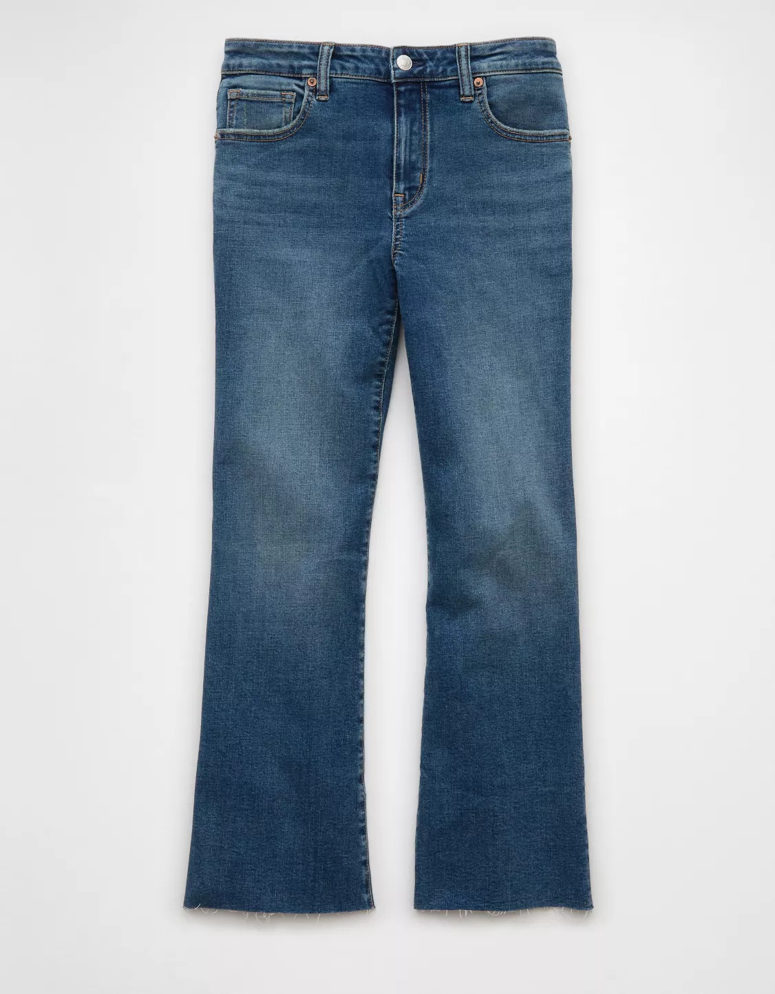 AE Next Level High-Waisted Kick Bootcut Crop Jean | American Eagle Outfitters (US & CA)