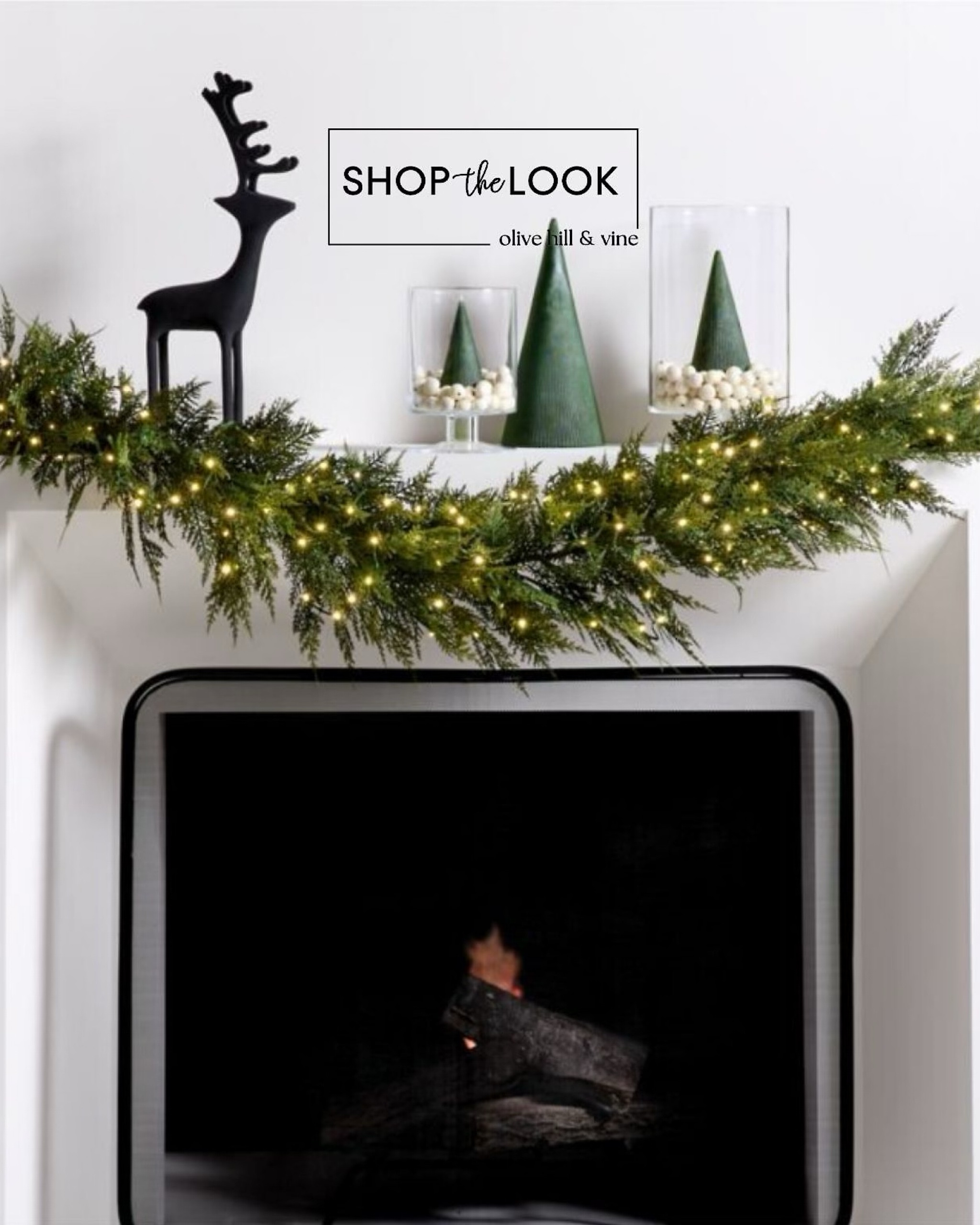 Holiday mantel magic, made simple! This curated set blends festive elegance with modern flair—twinkling pre-lit faux garland, ribbed tree candles, playful zinc reindeer, and frosty berry accents. A perfectly paired collection that takes the guesswork out of seasonal styling! 

#LTKHoliday #LTKSeasonal #LTKHome