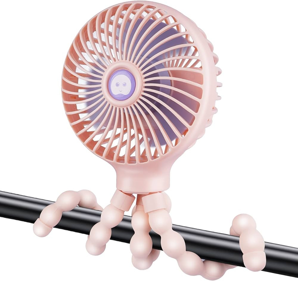 Portable Stroller Fan, With Flexible Tripod and 3 Speeds Clip On Car Seat Fan Mini Small Personal... | Amazon (US)