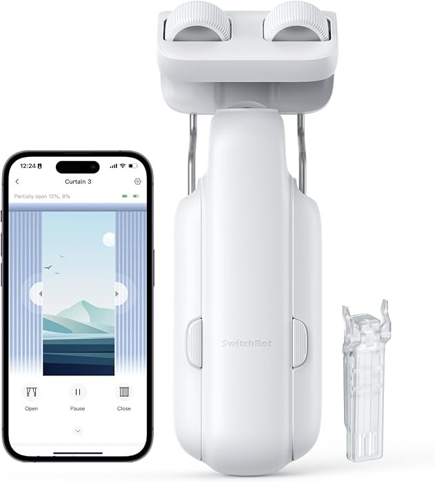 SwitchBot Automatic Curtain Opener - Bluetooth Remote Control Smart Curtain with App/Timer, Upgra... | Amazon (US)