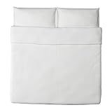 Ikea Dvala Duvet Cover and Pillowcase, White, King | Amazon (US)