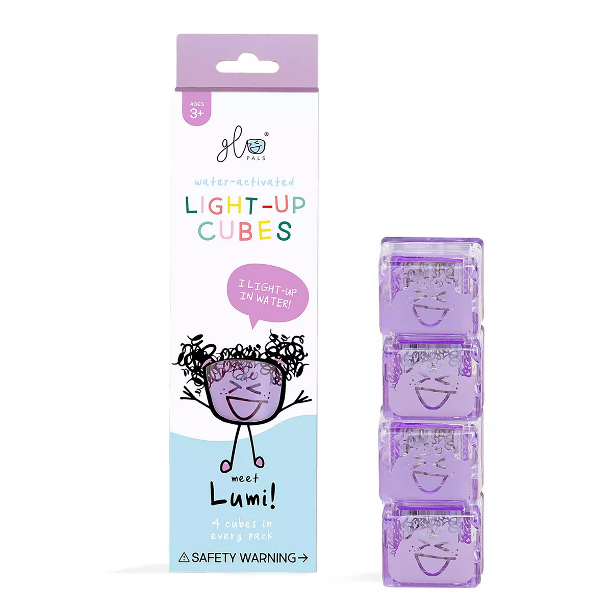 Glo Pals Liquid Activated Light Up Cubes - 4-pack Lumi Purple | Kohl's