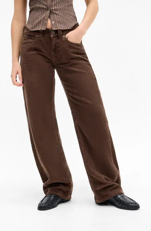 BDG Urban Outfitters Kayla Low Rise Wide Leg Corduroy Jeans in Brown at Nordstrom, Size 25 X 32 | Nordstrom