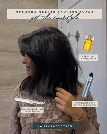 Sephora spring sale - get the hairstyle. 

As a professional hairstylist I use these products in my day-to-day and only recommend products I would purchase with my own money. 

Sephora, hair, beauty, Mane curling iron, olaplex

#LTKxSephora #LTKFestival #LTKbeauty