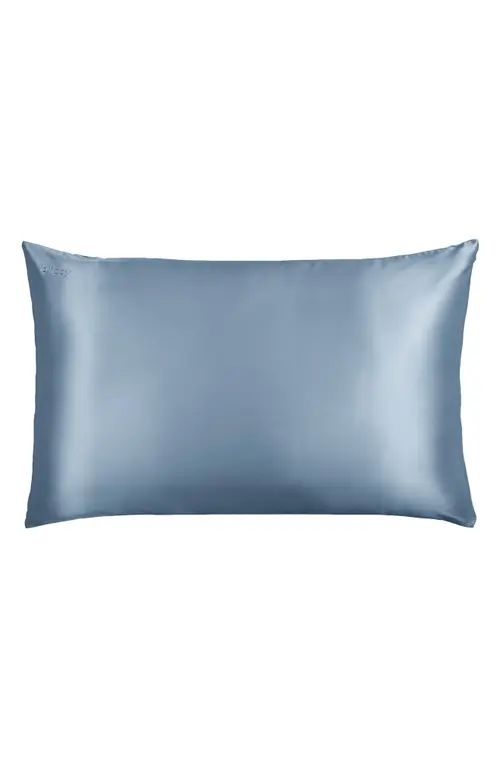 BLISSY Mulberry Silk Pillowcase in Ash Blue at Nordstrom, Size Standard | Nordstrom