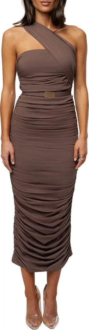 Opulent Ruched Midi Dress | Nordstrom