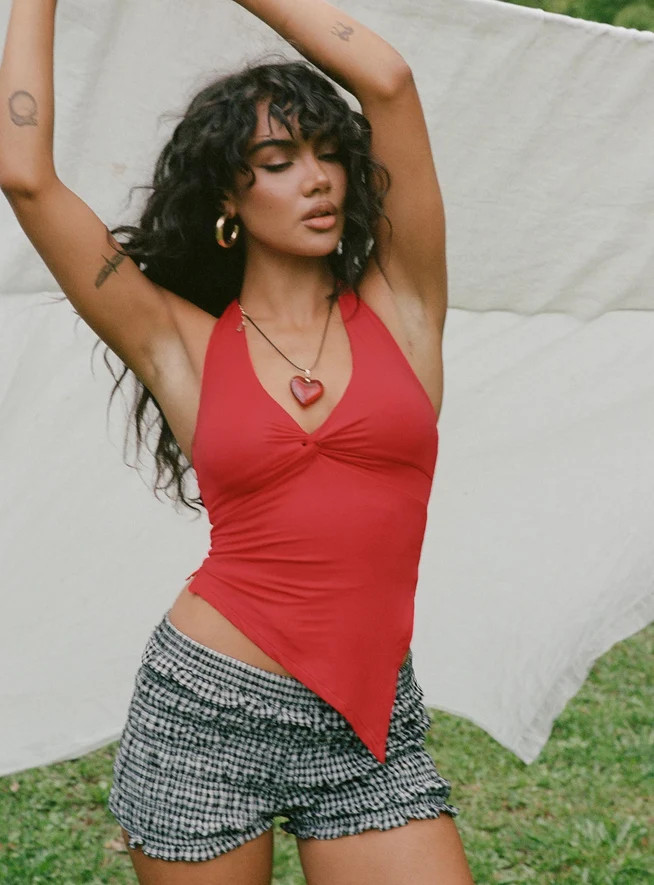 Chilli Halter Top Red | Princess Polly US