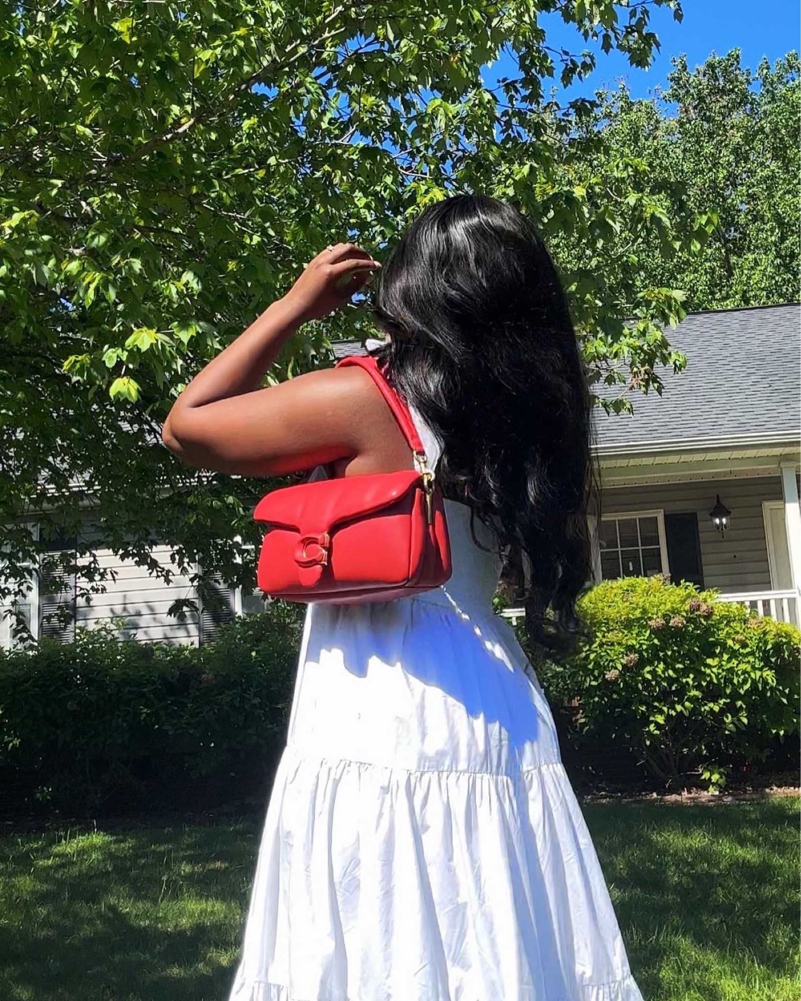 Pop of red is my go to 