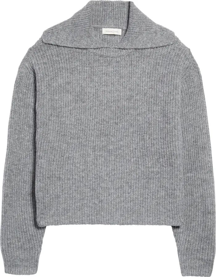 Shawl Collar Rib Trim Sweater | Nordstrom