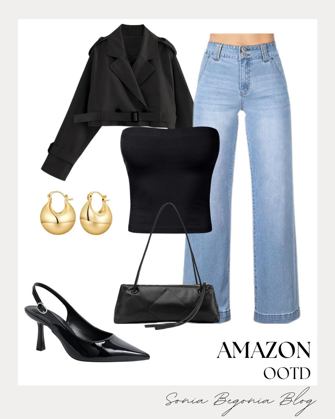 🖤 AMAZON OOTD: Edgy Chic & Light Wash Denim! ✨

Elevate your street style with this effortlessly cool and modern everyday look! 🏙️

We are obsessed with the sleek, monochromatic top half: a classic black strapless tube top layered under a trendy cropped black trench-style jacket. Balance the structured silhouette with a pair of relaxed, light wash high-waisted wide-leg denim. Finish the look with sophisticated accessories: a quilted black shoulder bag, patent pointed-toe slingback heels, and bold gold teardrop earrings for a touch of high-end glam—all for under $50!

#AmazonOOTD
#AmazonFashion
#StreetStyle
#LightWashDenim
#WideLegJeans
#TubeTop
#SlingbackHeels
#GoldEarrings
#Under50
#AffordableFashion
#EdgyChic
#EverydayStyle
#LTKStyle
#OOTD
#BudgetFriendly


#LTKSeasonal #LTKFindsUnder50 #LTKootd