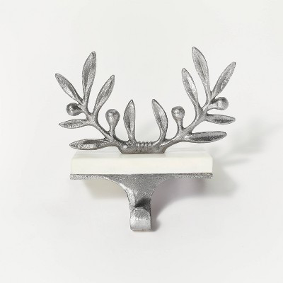5.5" x 3.2" Semi Circle Leaves Stocking Holder - Threshold™ designed with Studio McGee | Target